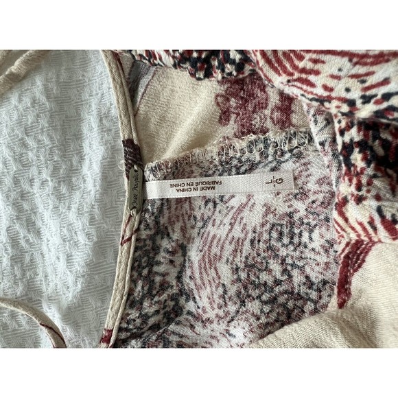 Free People Isabella Mixed Print Romper Cross Back Tie Details Flowy size Large - Picture 12 of 12